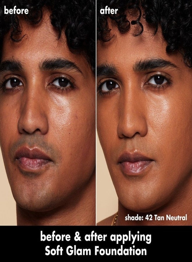 elf e.l.f. Soft Glam Satin Foundation – 42 Tan Neutral  , Medium Buildable Coverage, Natural Satin Finish, Lightweight Long-Lasting Liquid Foundation, 30ml, Vegan & Cruelty-Free - Image 2